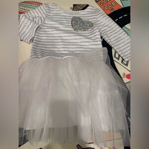 Marmellata Silver Heart and White Tutu Costume